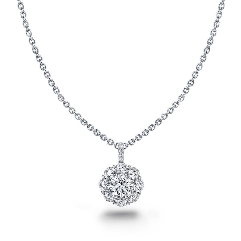 Round Brilliant Cut Diamond Necklace