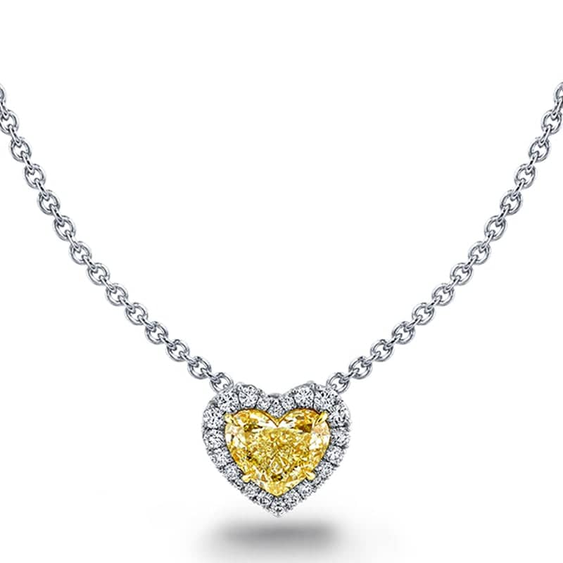 Engravable Heart Necklace 14K Yellow Gold 16