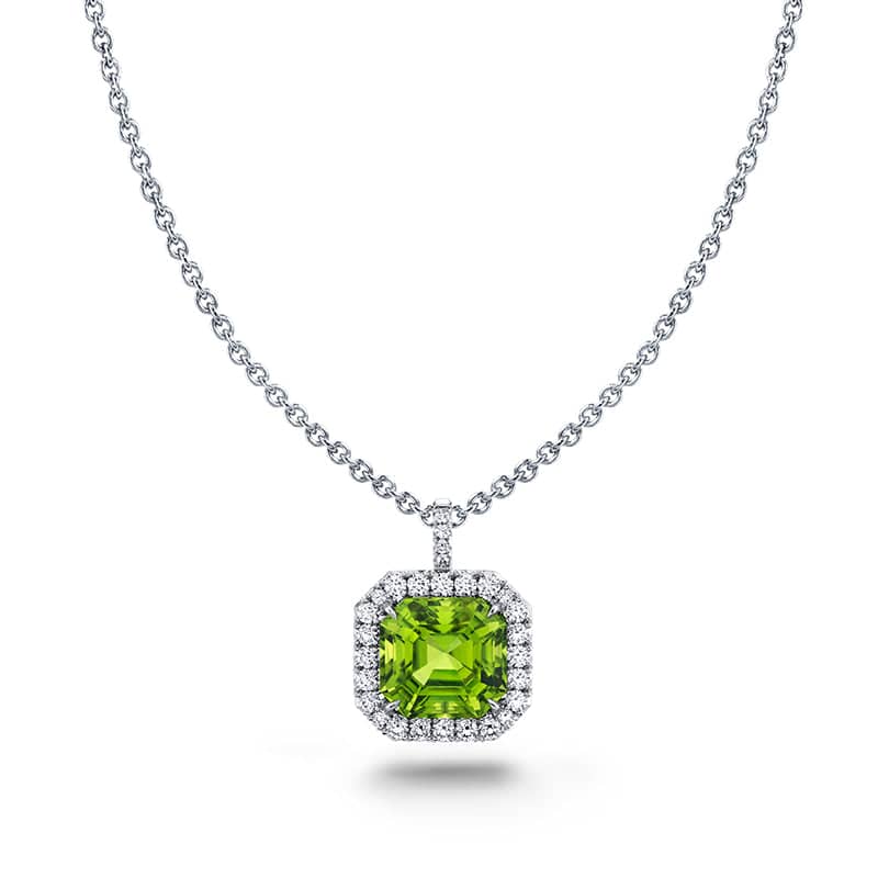 Peridot & Diamond Necklace