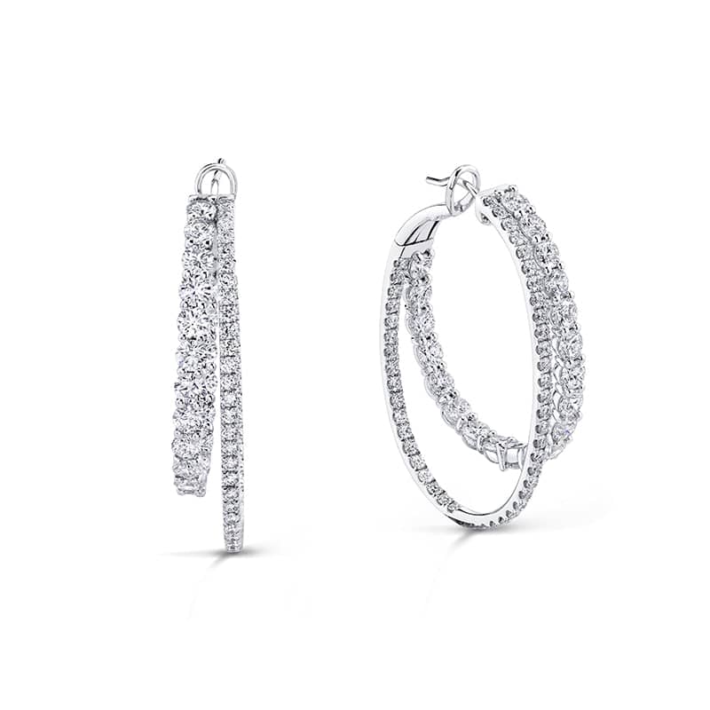 Diamond Hoop Earrings