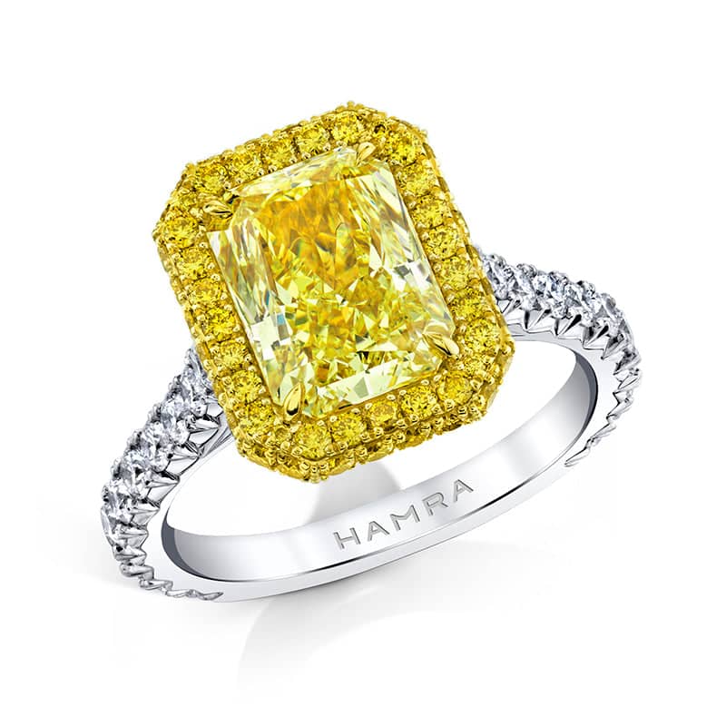 Radiant Yellow Diamond Ring