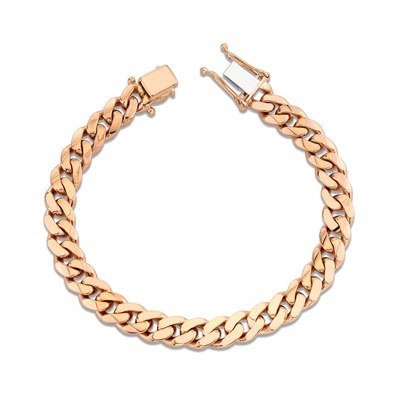 Cuban Link 18k Solid Gold Men's Bracelet, Gift | eBay