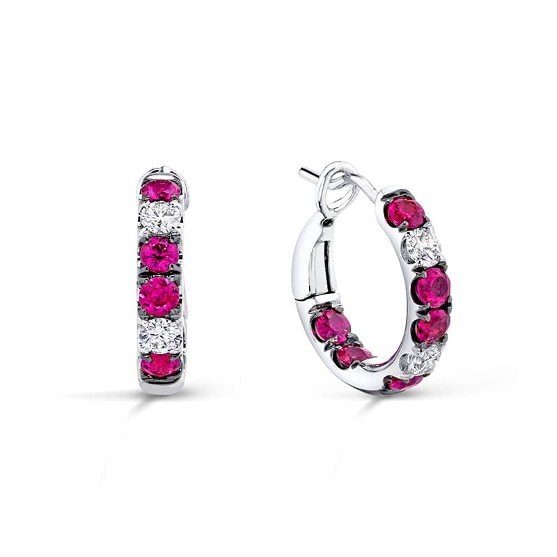 Ruby & Diamond Earrings