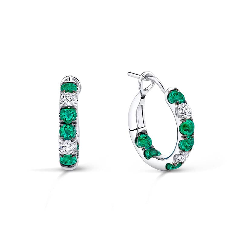 Emerald & Diamond Earrings