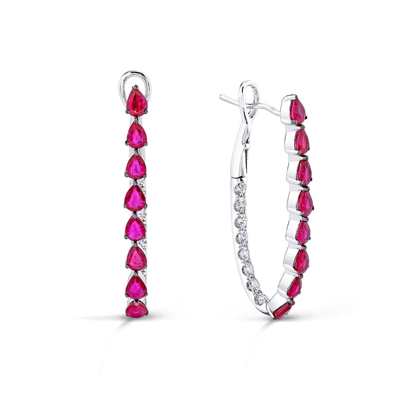 Ruby & Diamond Earrings