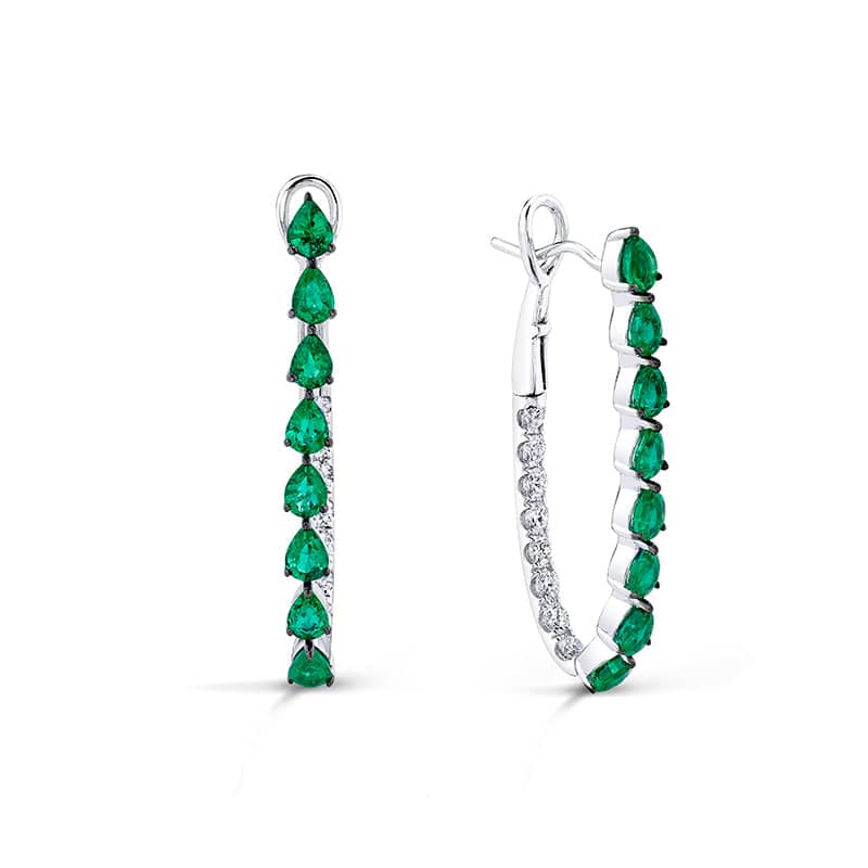 Emerald & Diamond Earrings