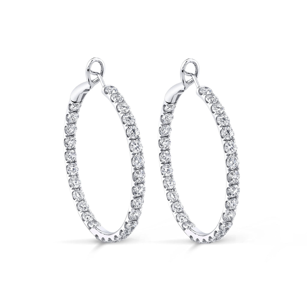 Diamond Hoop Earrings