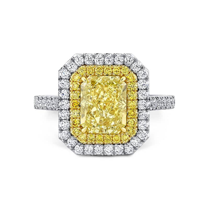 Fancy Yellow Radiant Diamond Ring