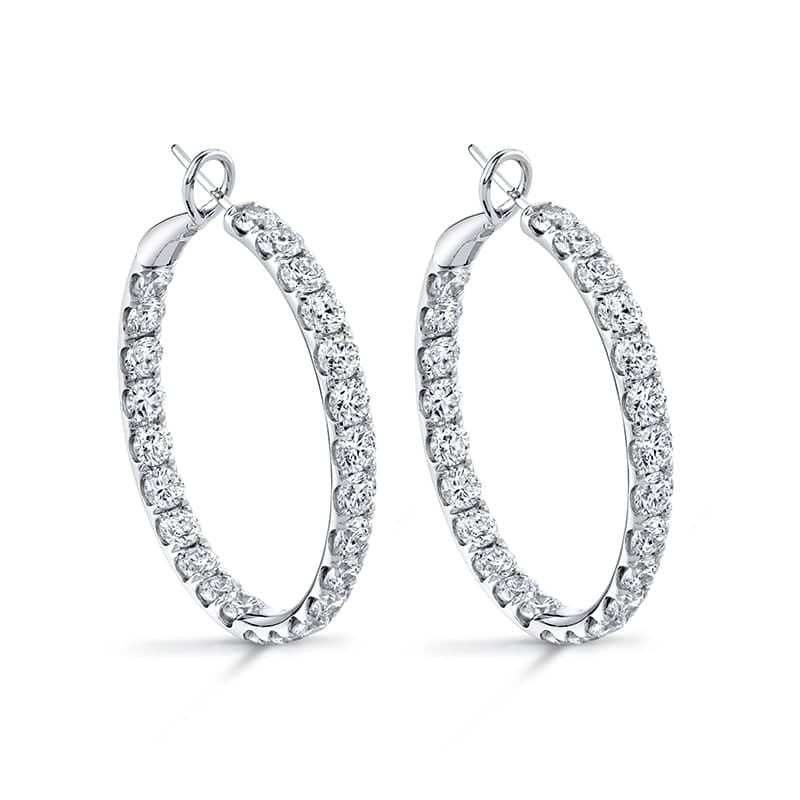 Diamond Hoop Earrings