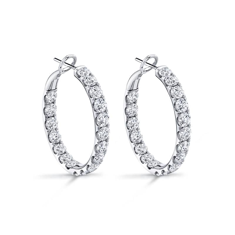 Diamond Hoop Earrings