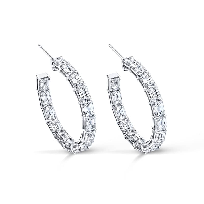 Diamond Hoop Earrings