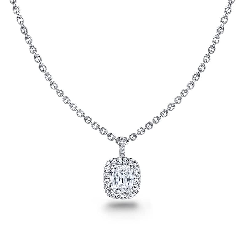 Cushion Cut Diamond Necklace