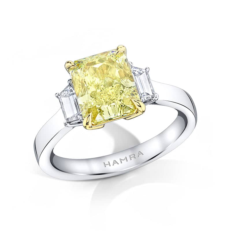 Fancy Yellow Radiant Cut Diamond Ring