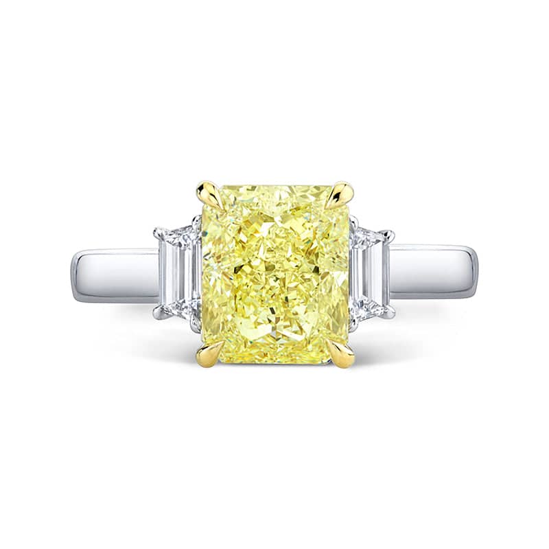 Fancy Yellow Radiant Cut Diamond Ring