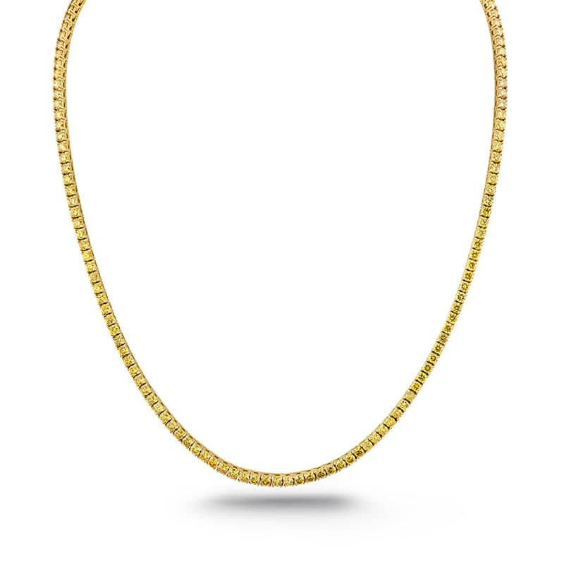 Fancy Yellow Diamond Eternity Necklace