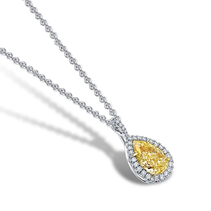 Fancy Yellow Diamond Necklace