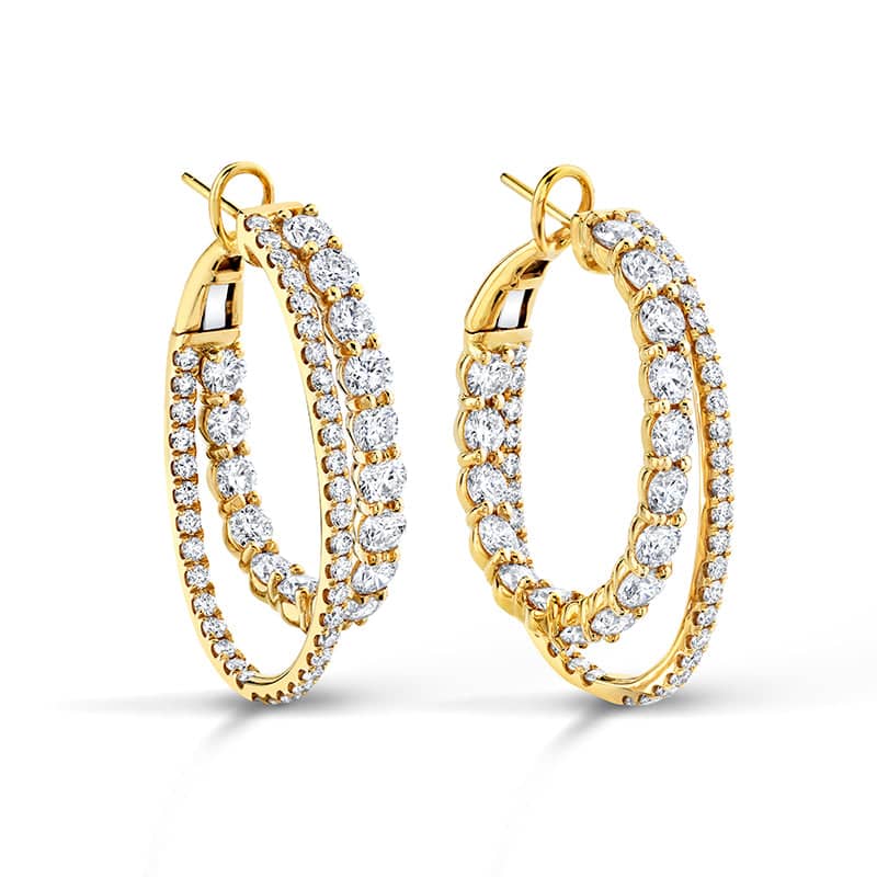 Diamond Hoop Earrings