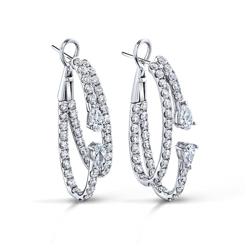 Diamond Hoop Earrings