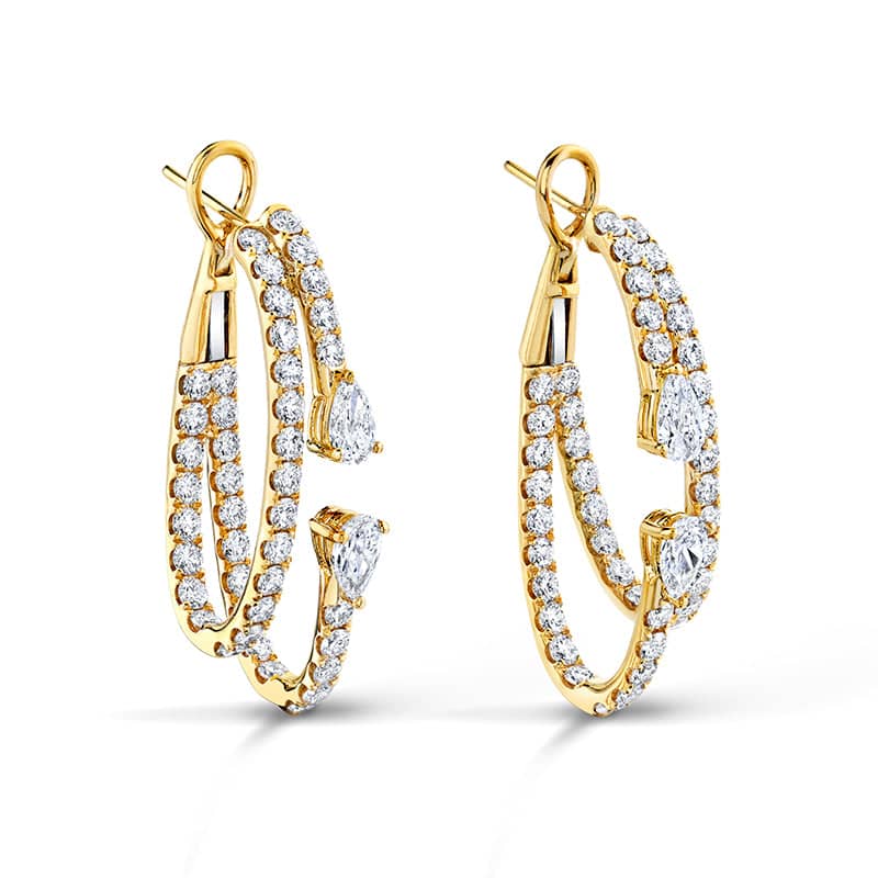 Diamond Hoop Earrings