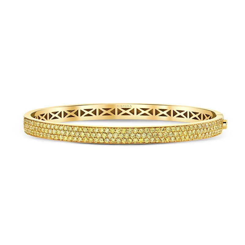 Yellow Diamond Bangle Bracelet