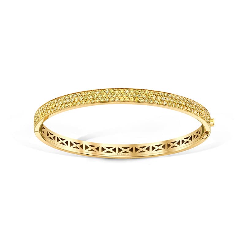 Yellow Diamond Bangle Bracelet