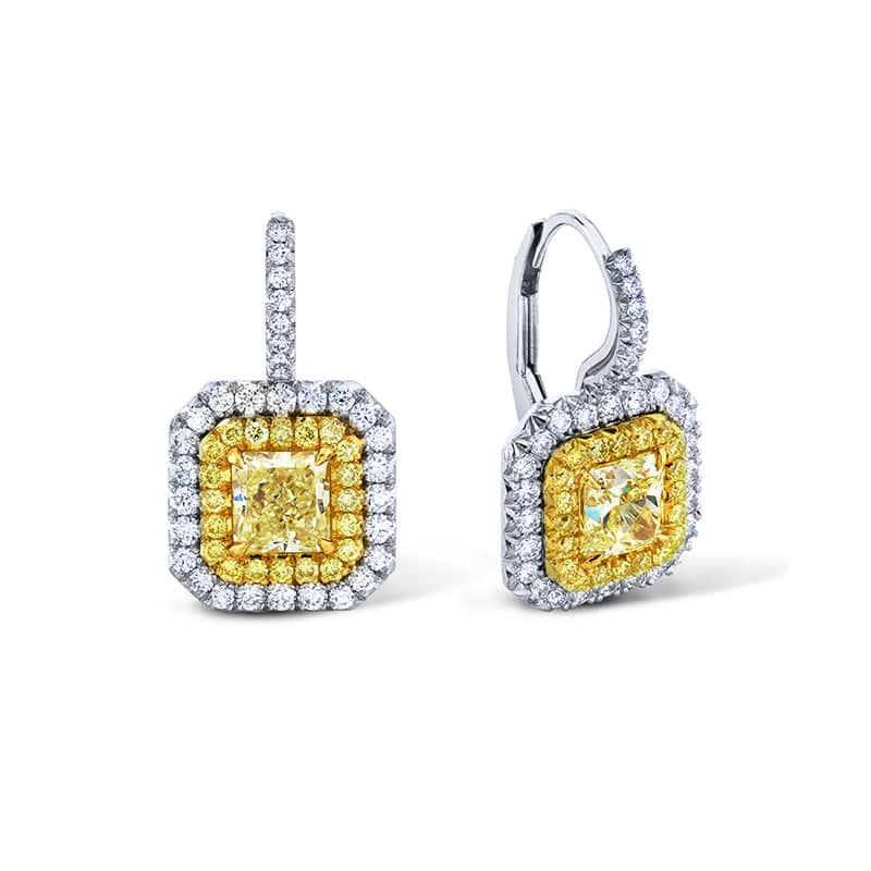 Yellow Diamond Earrings