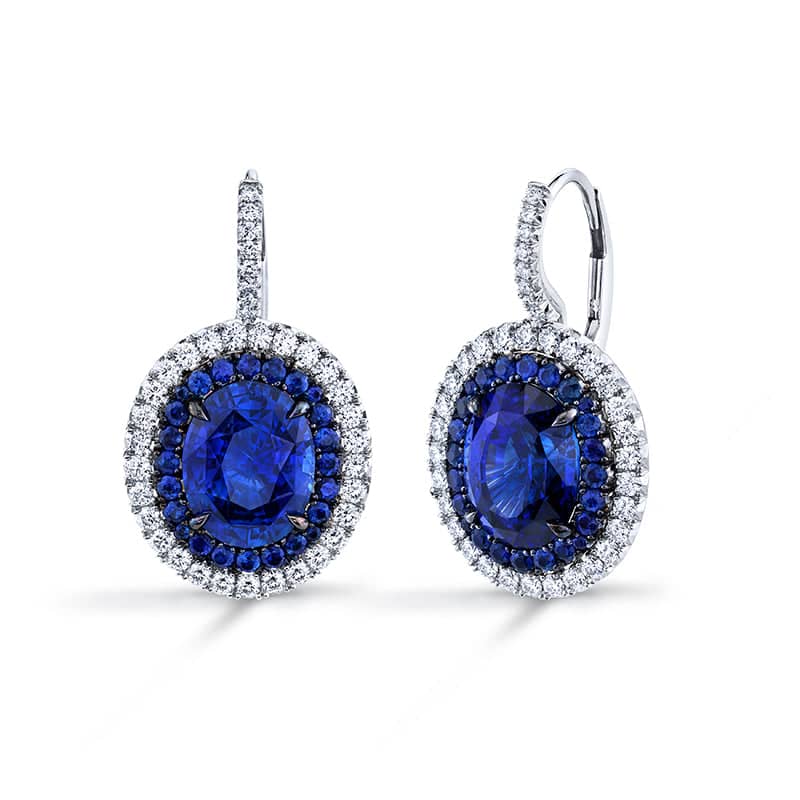 Sapphire & Diamond Earrings