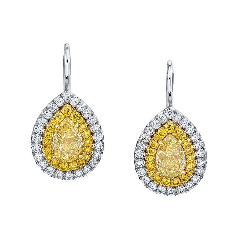 Yellow Diamond Earrings