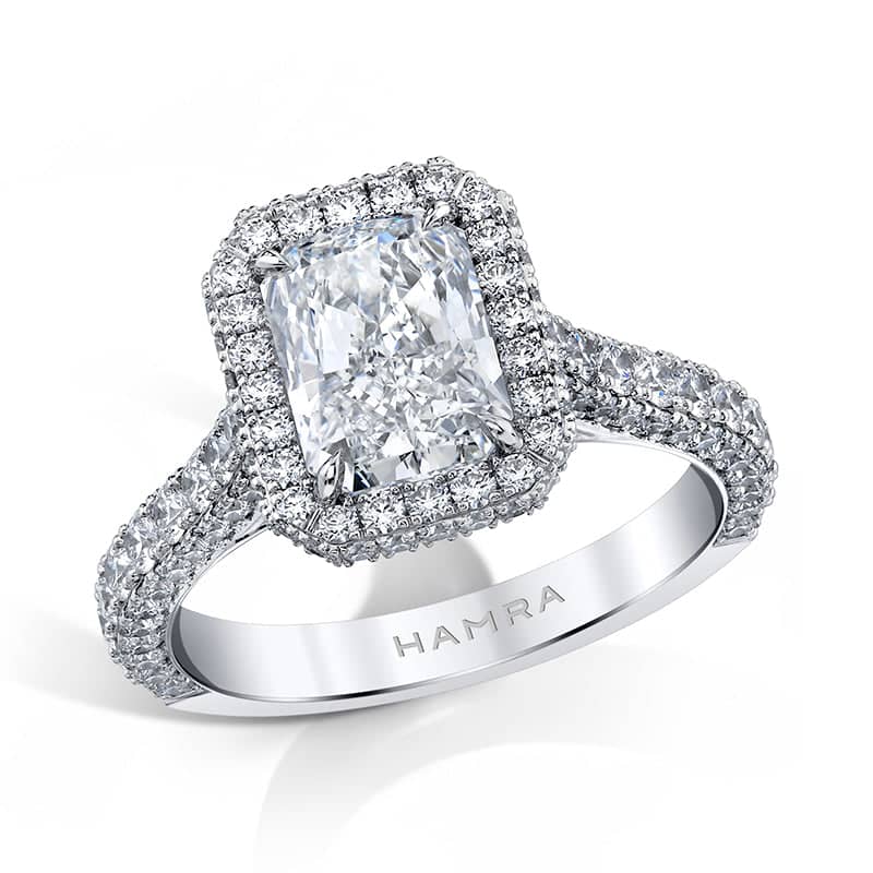 Antique Radiant Cut Hidden Halo Diamond Engagement Ring – Eurekalook