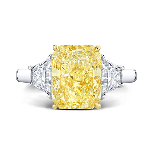 Yellow Radiant Cut Diamond Ring