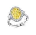 Fancy Yellow Oval Shaped Diamond Ring