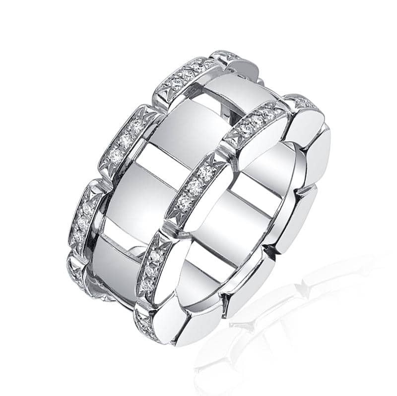Shop Chanel Ultra Ring 18K White Gold and Black Ceramic