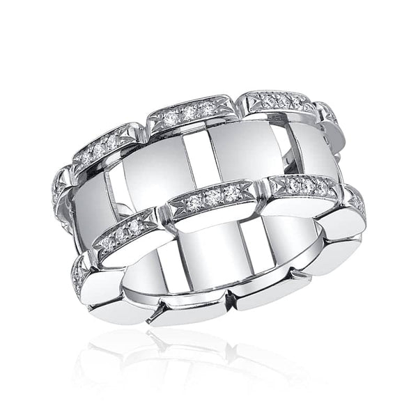 Twenty~4 ring by Patek Philippe featuring .47 carats total weight in diamonds set in 18k white gold.