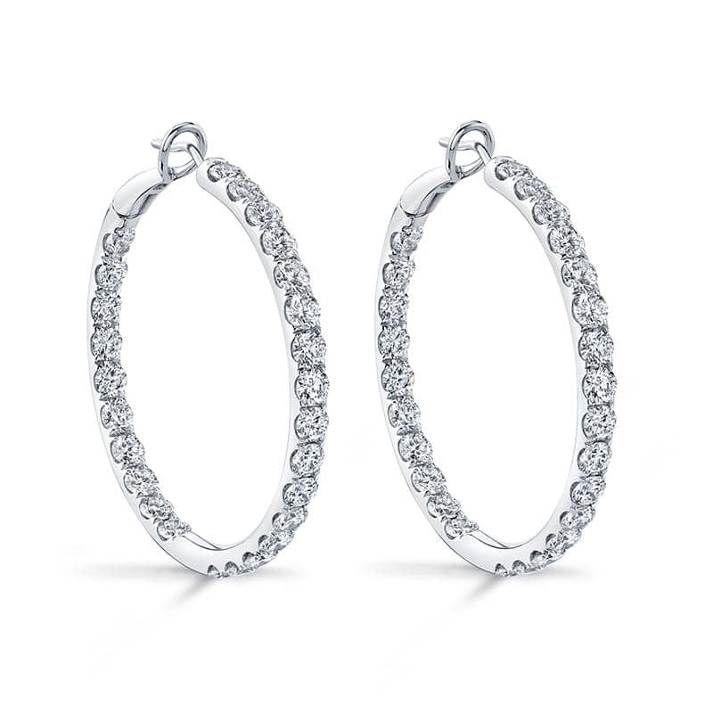 Diamond Hoop Earrings