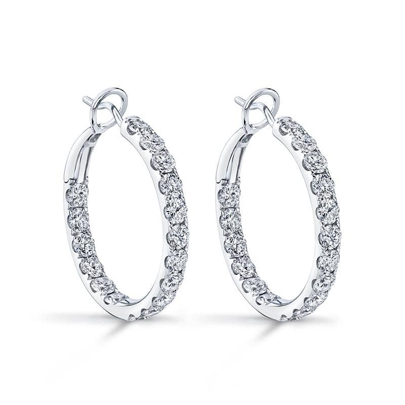 Diamond Hoop Earrings