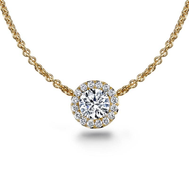 Round Brilliant Cut Diamond Necklace