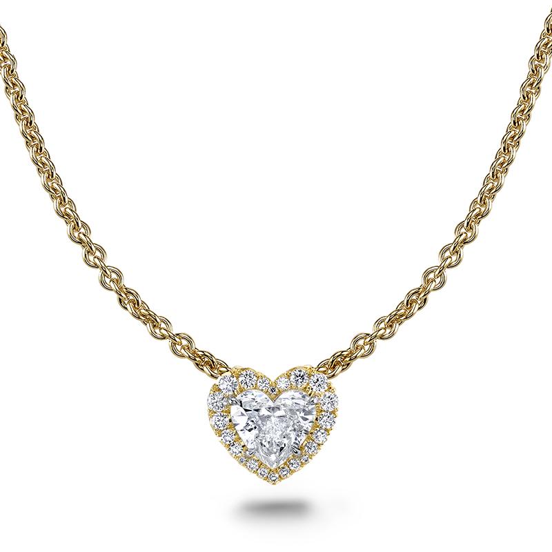 Heart Shaped Diamond Necklace