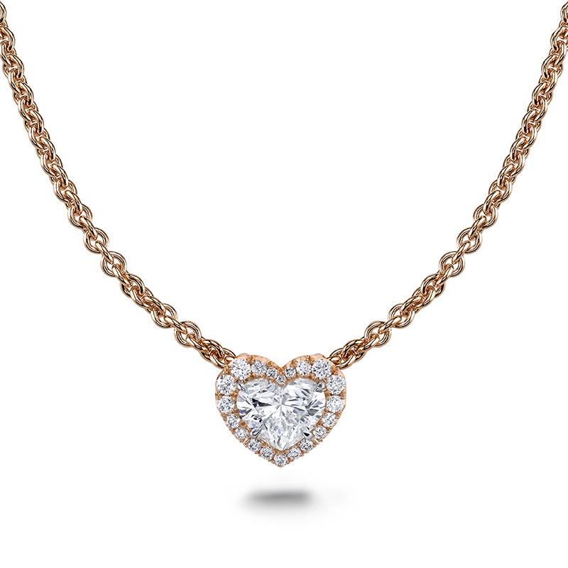 Heart Shaped Diamond Necklace