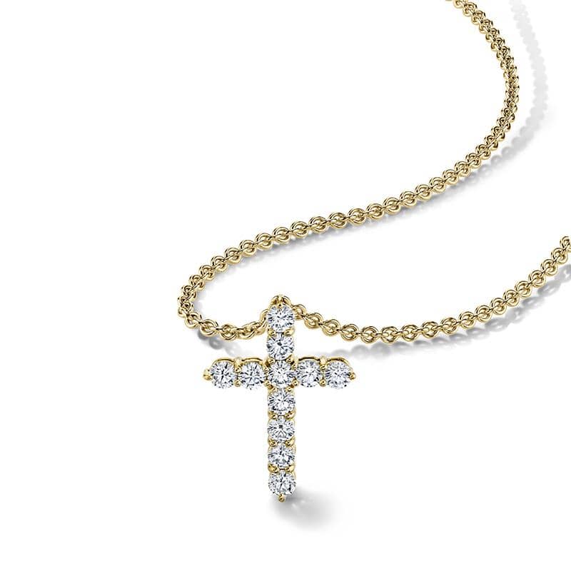 Collier croix en diamant