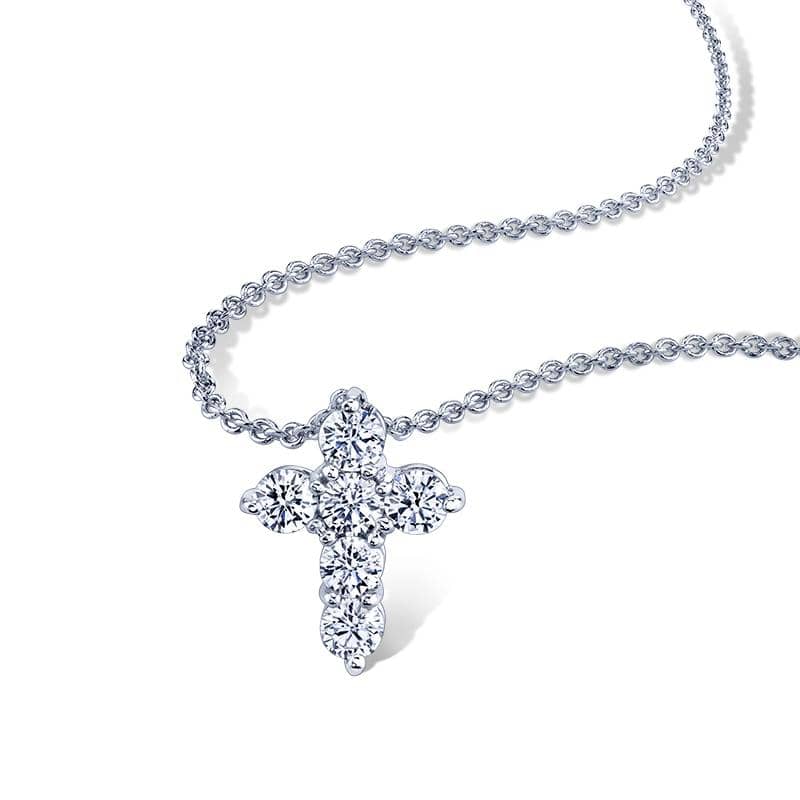 Little diamond hot sale cross necklace