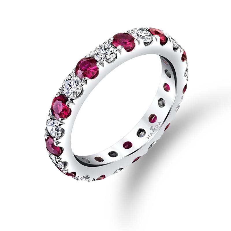 Diamond & Ruby Eternity Band