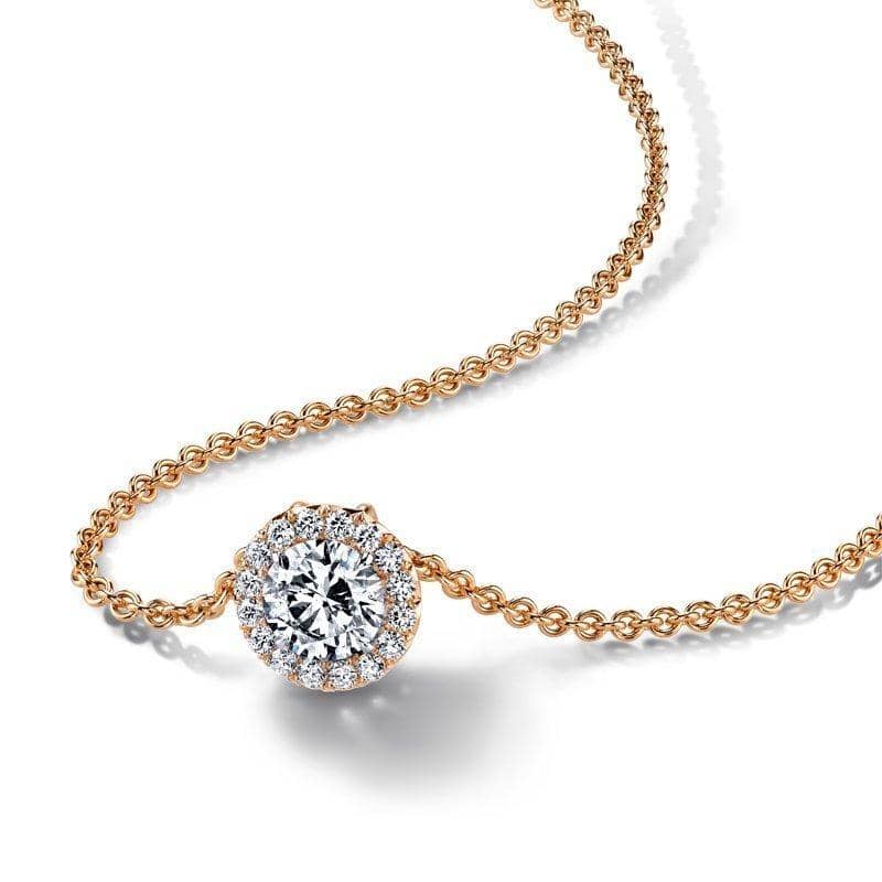 Round Brilliant Cut Diamond Necklace