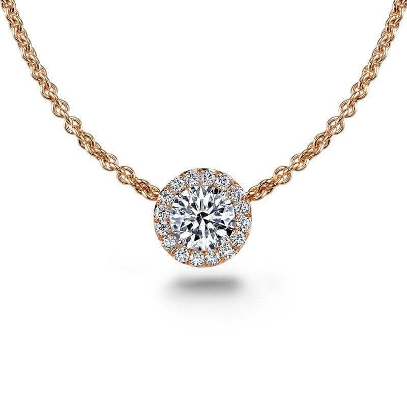 Round brilliant cut diamond necklace Clearance