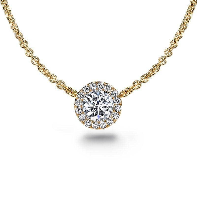 Yellow Gold Brilliant Cut Diamond Necklace – Hamra Jewelers