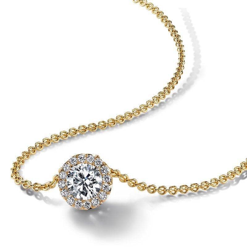 Round Brilliant Cut Diamond Necklace