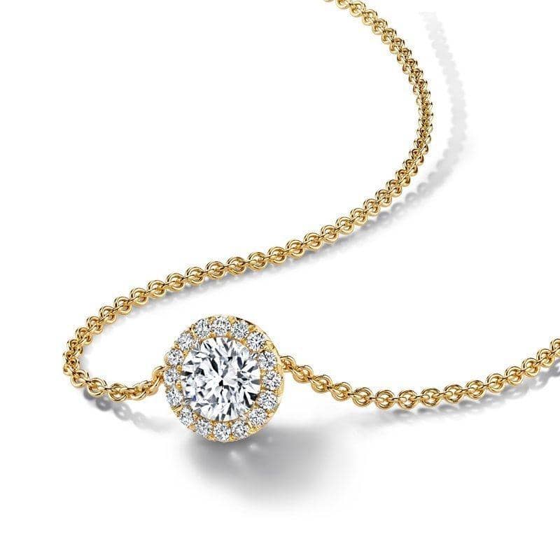 Round Brilliant Cut Diamond Necklace