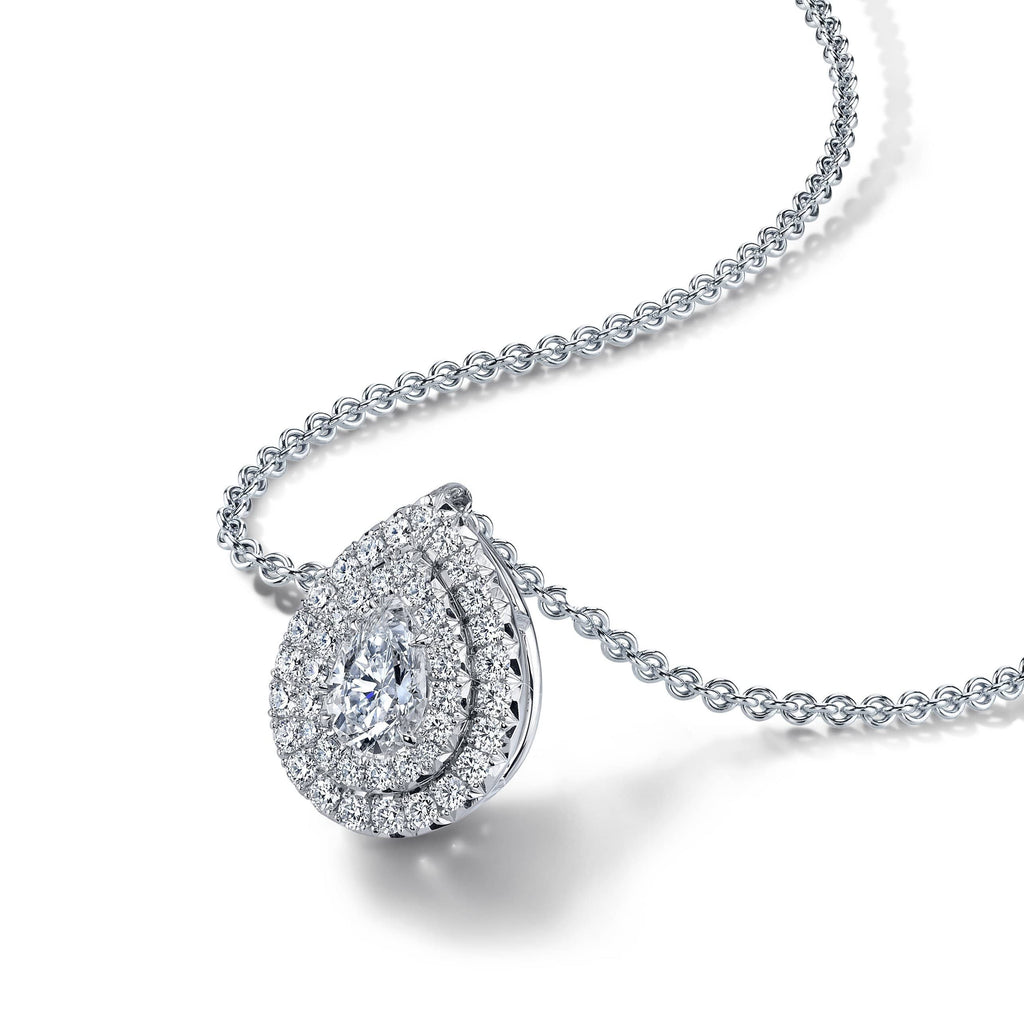 Pear Shaped Diamond Necklace