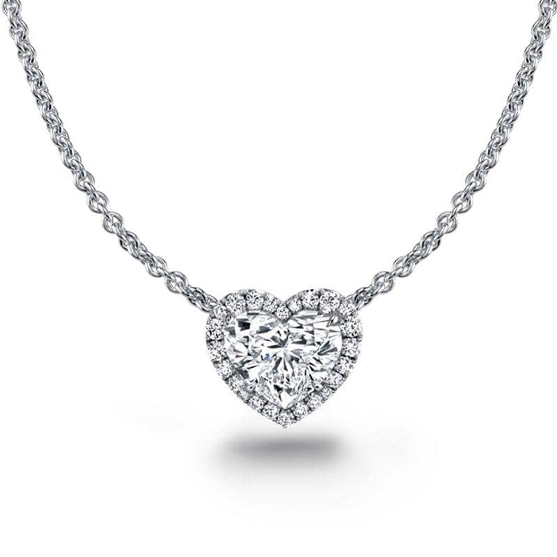 Heart Shaped Diamond Necklace