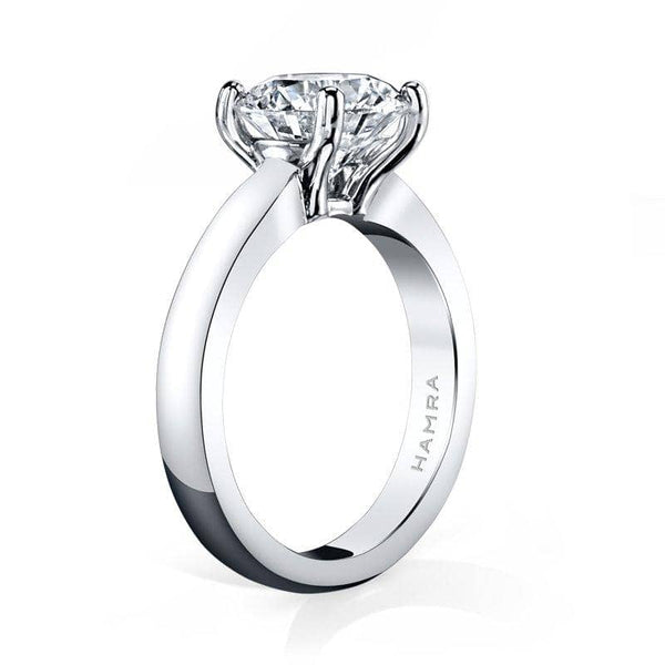 Solitaire ring featuring a 2 1/2 ct. round brilliant cut diamond set in platinu