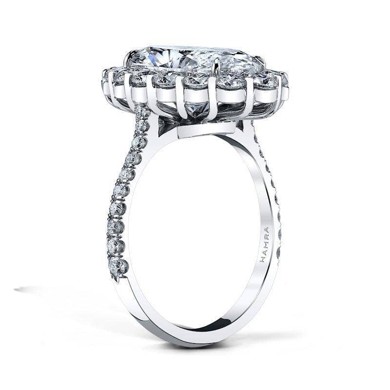 Moval Shaped Diamond Ring